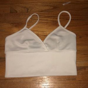 White Boohoo Crop Top